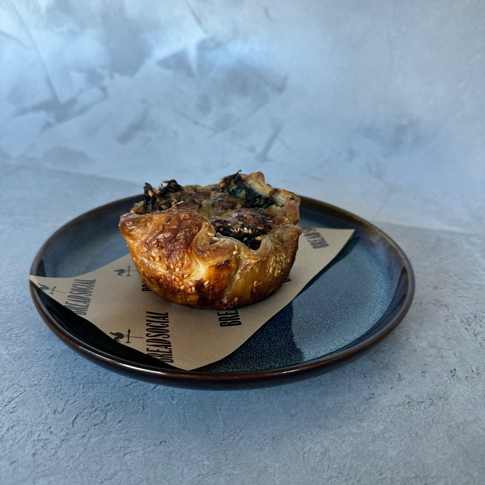 Spinach, three cheese and herb gallete