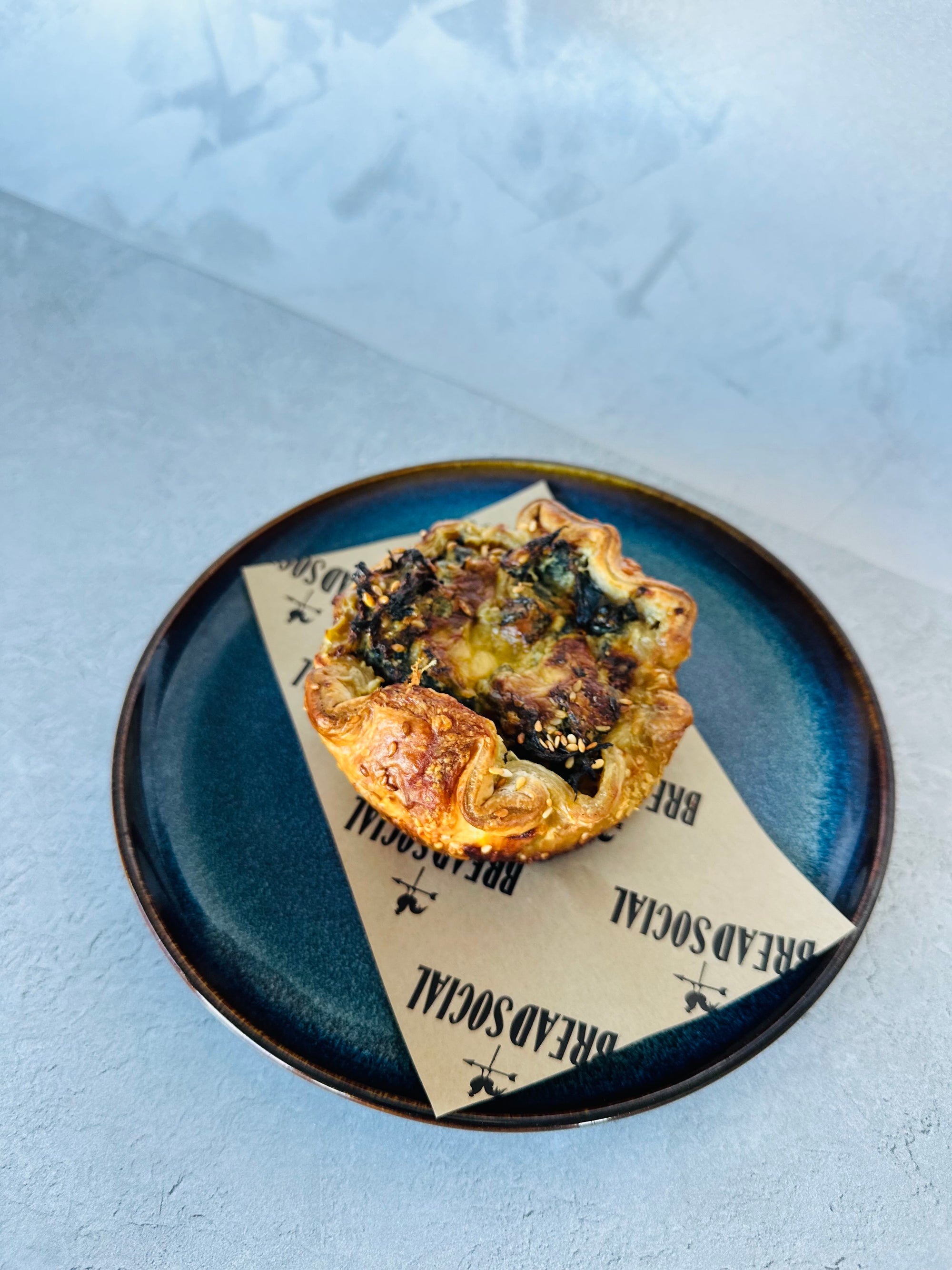 Spinach, three cheese and herb gallete