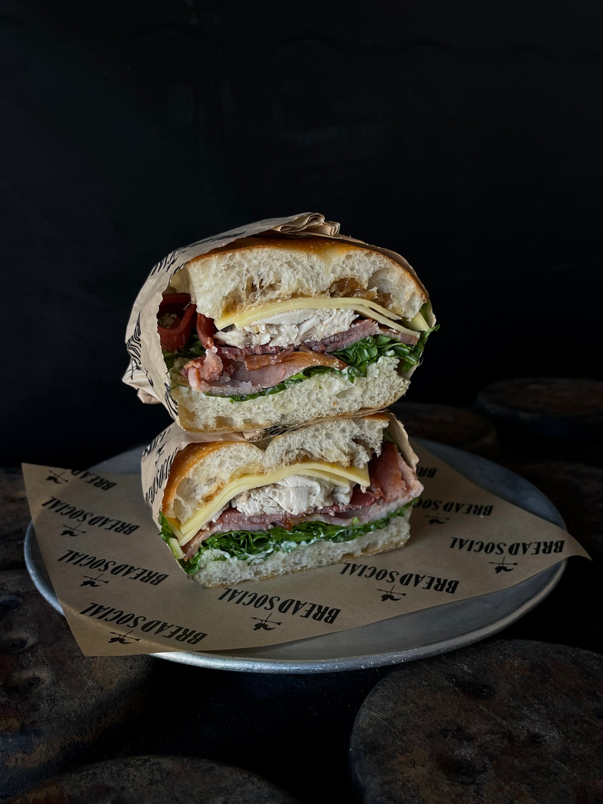 Roast Chicken On Focaccia