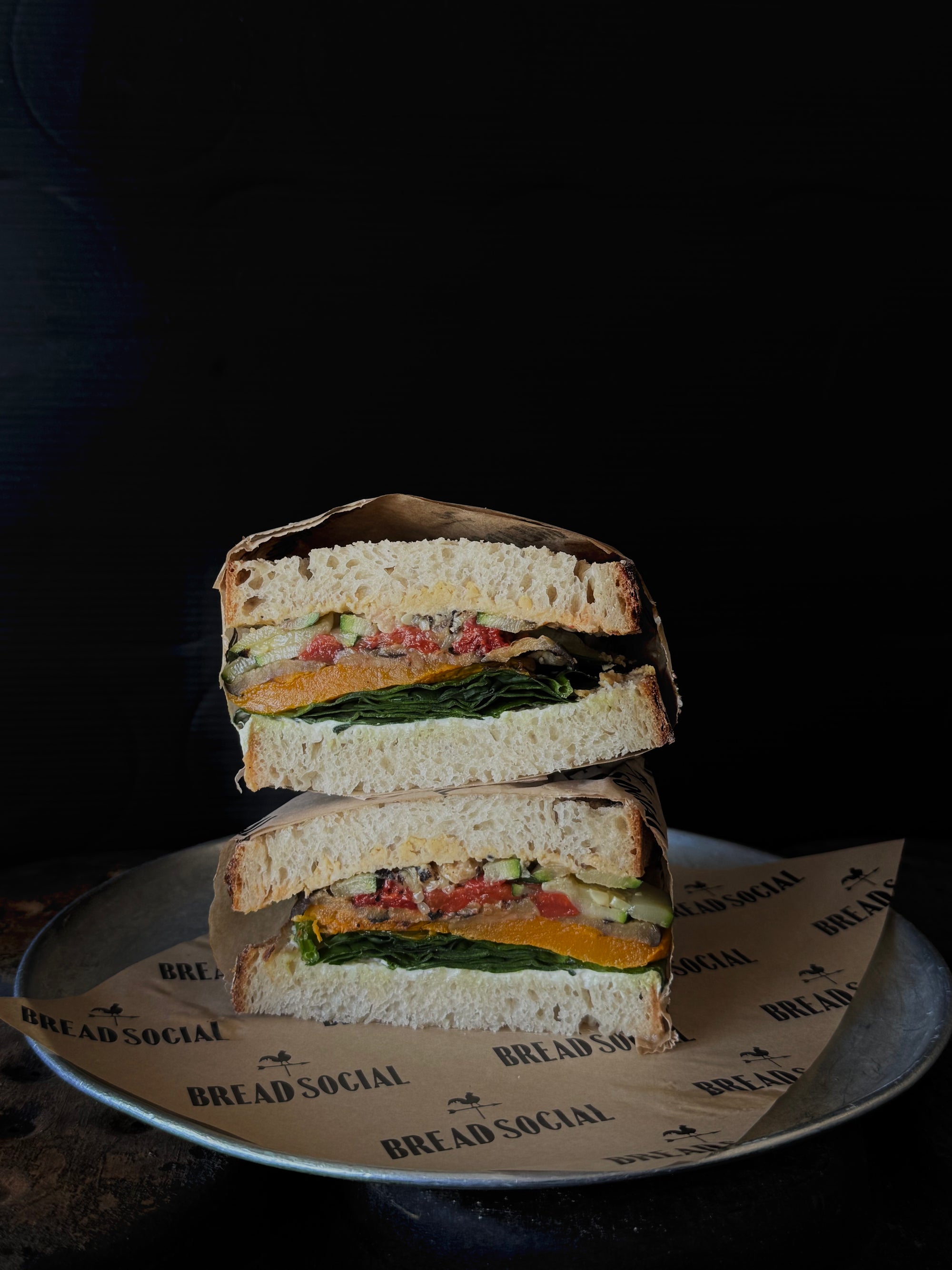 Charred Veg &amp; Hummus Sandwich